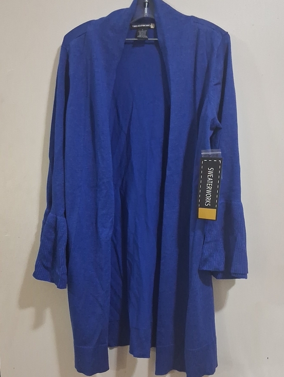 Sweaterworks Other - NWT Womens Sweaterworks Open-Front Duster Cardigan in Royal Blue